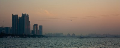 Harbin, view from a boat on the river