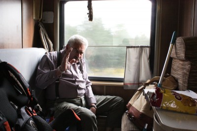 My first train companion on the way from Bratislava to Moscow