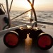 Sunset view from our Bavaria 49 in the Java sea (Indonesia) on the sailing trip from Singapore to Bali