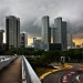 Storm coming over Singapore CBD