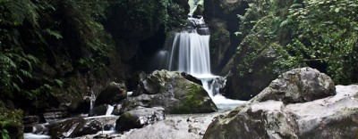 Waterfall in the valley