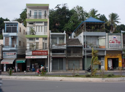 Typical narrow Vietnamese houses